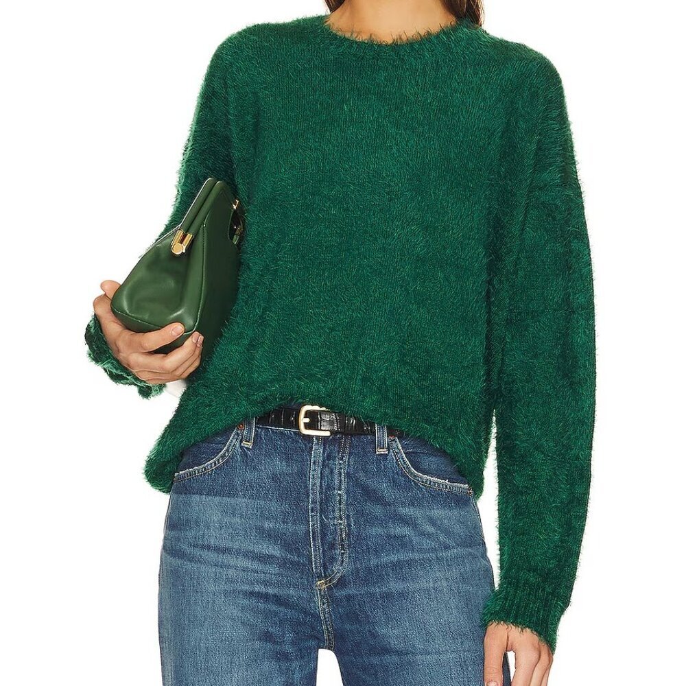 Show Me Your Mumu Feel Good Fuzzy Sweater Crew Neck Cozy Winter - Medium
